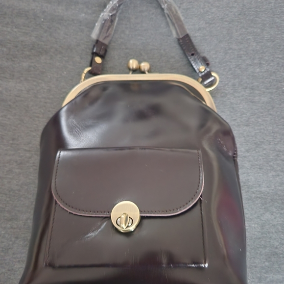 Tashenkender  LEATHER FRAME CROSSBODY BAG KISSLOCK - Picture 9 of 14